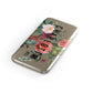 Personalised Side Name Clear Floral Samsung Galaxy Case Front Close Up