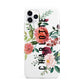 Personalised Side Name Clear Floral iPhone 11 Pro Max 3D Tough Case