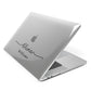 Personalised Signature Name Black Apple MacBook Case Side View
