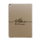 Personalised Signature Name Black Apple iPad Gold Case