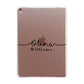Personalised Signature Name Black Apple iPad Rose Gold Case