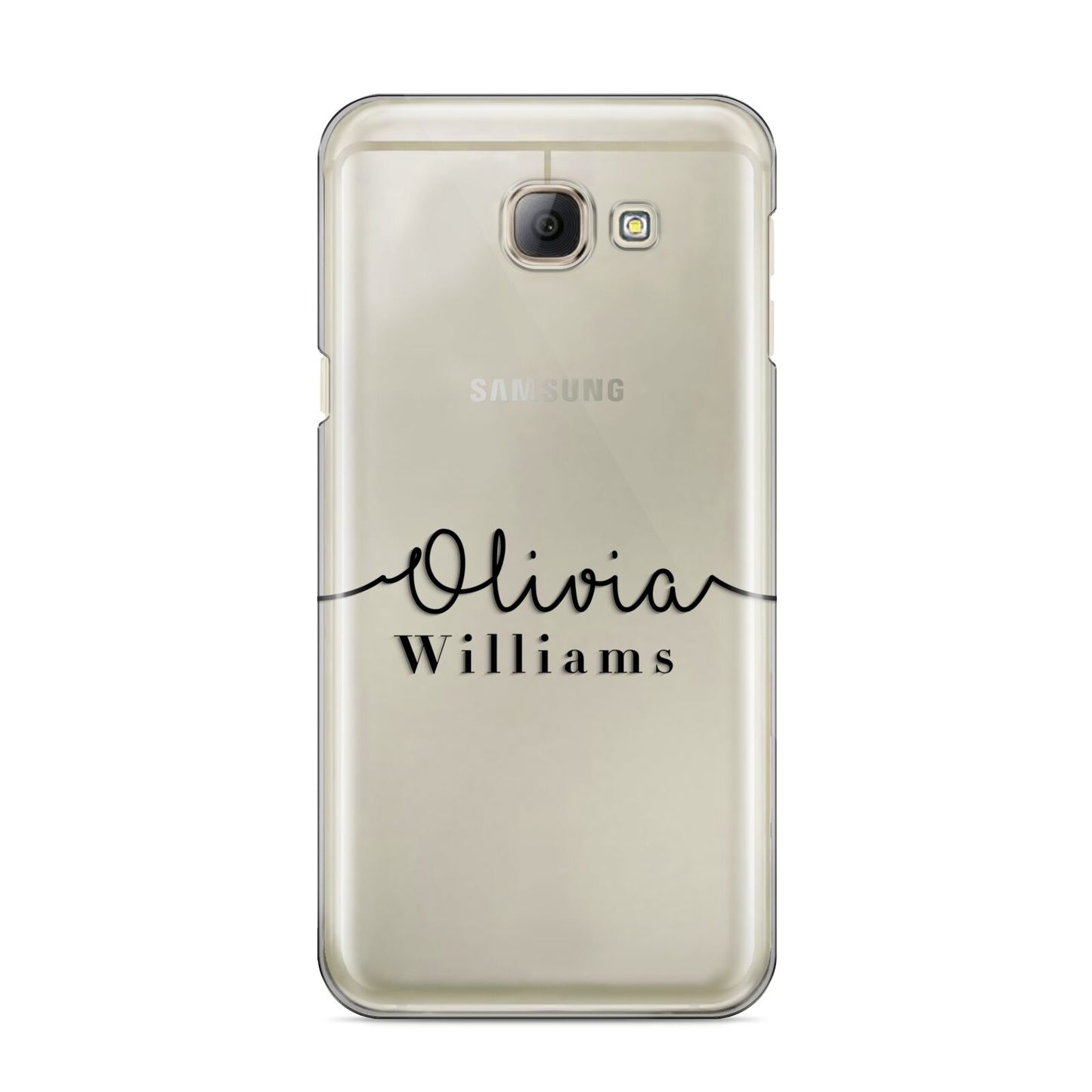 Personalised Signature Name Black Samsung Galaxy A8 2016 Case