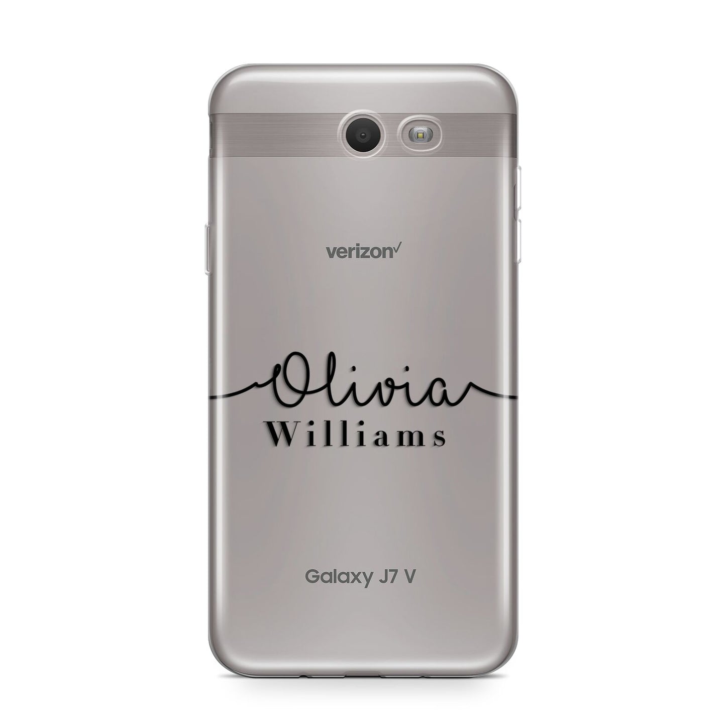 Personalised Signature Name Black Samsung Galaxy J7 2017 Case