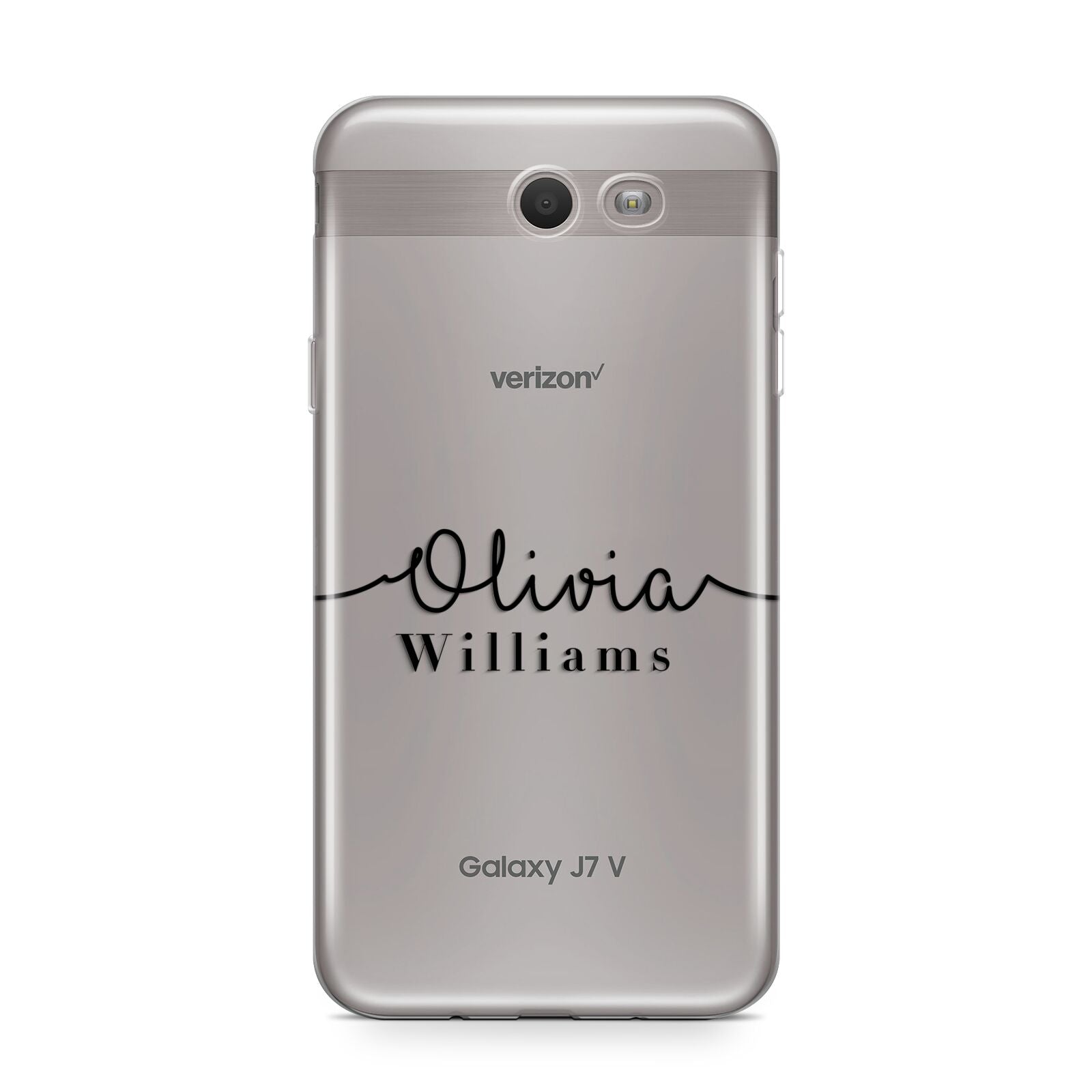 Personalised Signature Name Black Samsung Galaxy J7 2017 Case