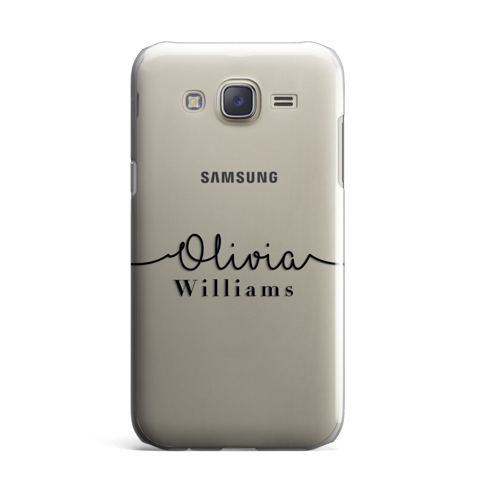 Personalised Signature Name Black Samsung Galaxy J7 Case