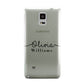 Personalised Signature Name Black Samsung Galaxy Note 4 Case