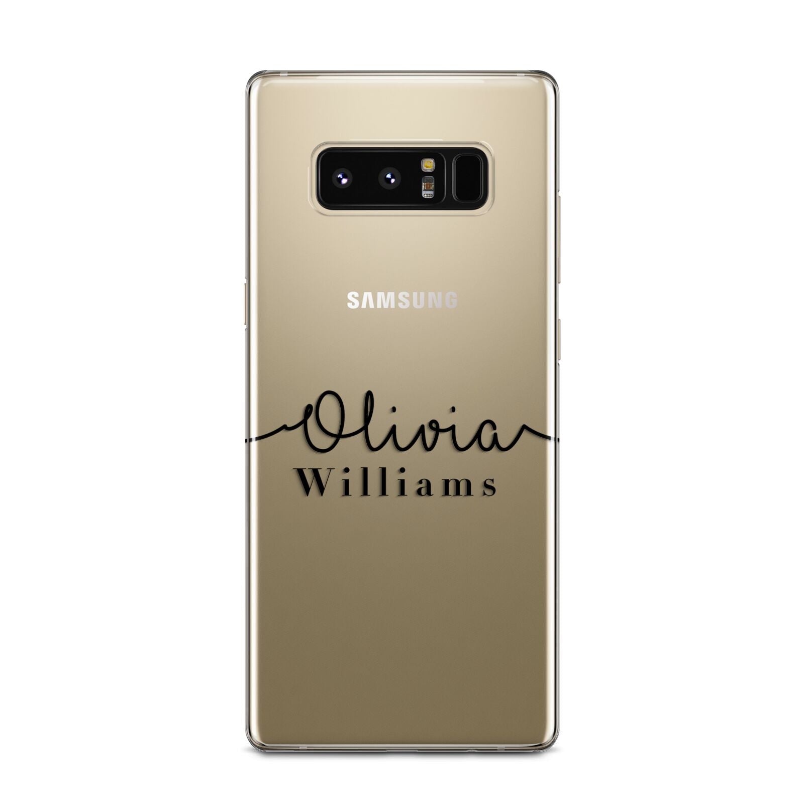 Personalised Signature Name Black Samsung Galaxy Note 8 Case