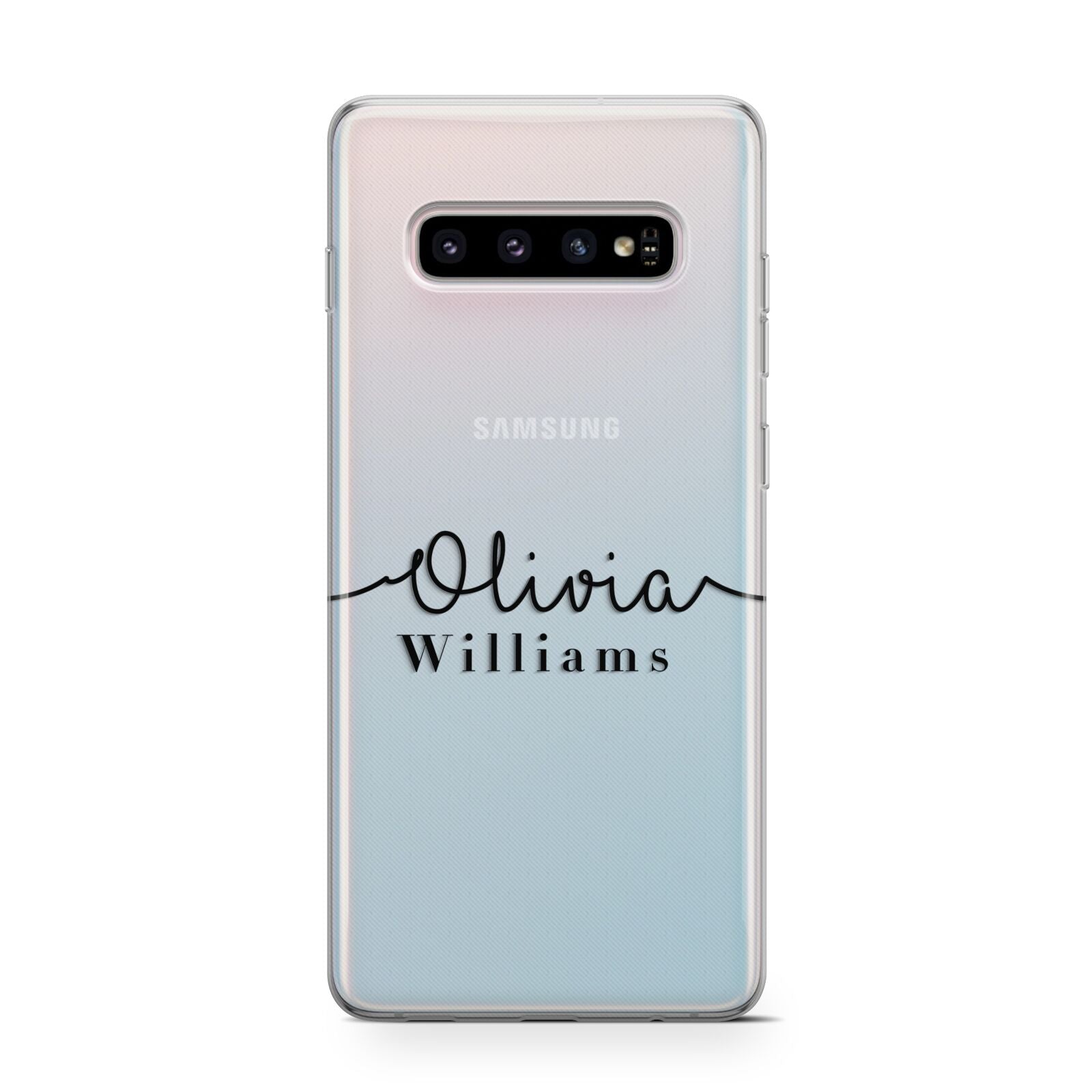 Personalised Signature Name Black Samsung Galaxy S10 Case