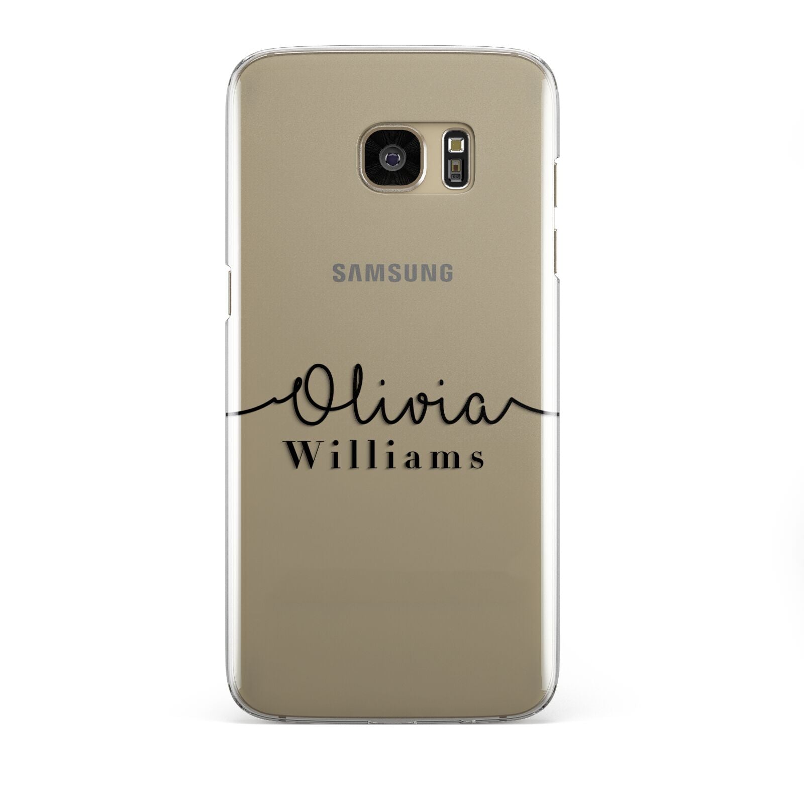 Personalised Signature Name Black Samsung Galaxy S7 Edge Case