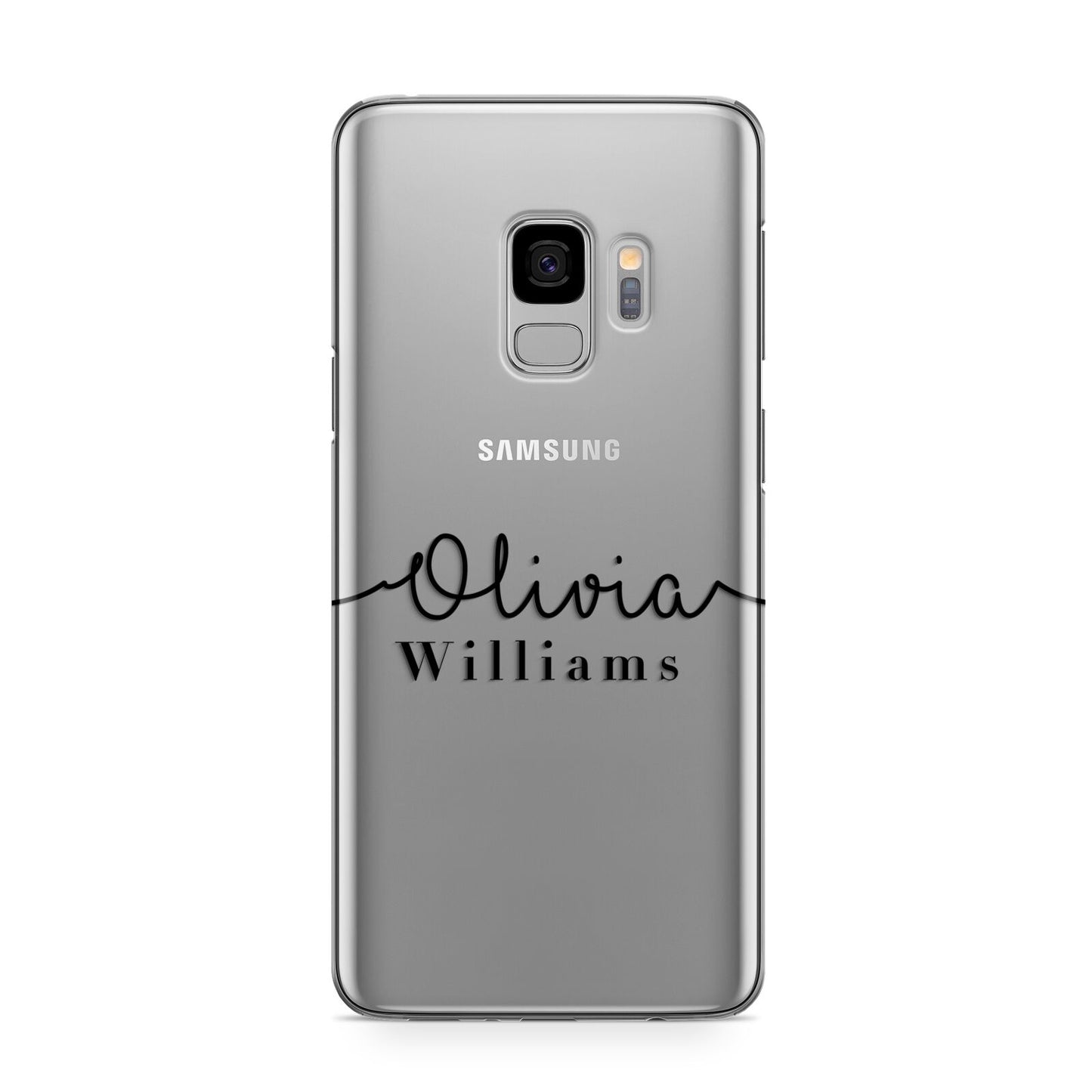 Personalised Signature Name Black Samsung Galaxy S9 Case