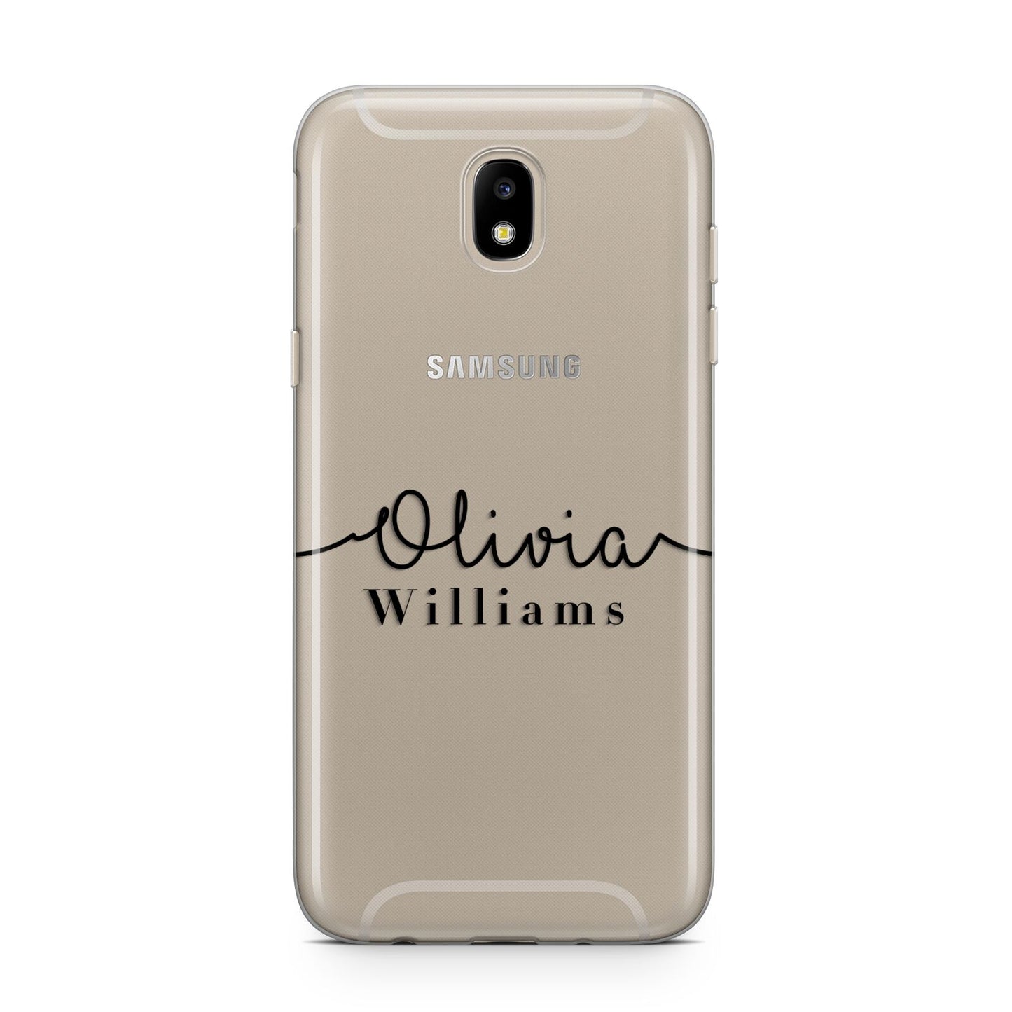 Personalised Signature Name Black Samsung J5 2017 Case