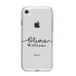 Personalised Signature Name Black iPhone 8 Bumper Case on Silver iPhone