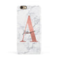 Personalised Signature Rose Gold Marble Apple iPhone 6 3D Snap Case