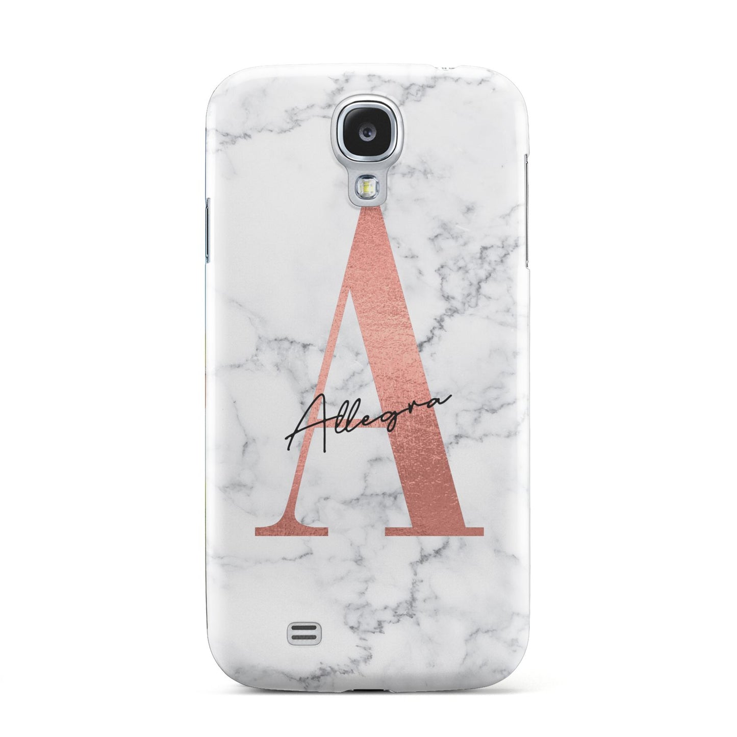 Personalised Signature Rose Gold Marble Samsung Galaxy S4 Case