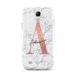 Personalised Signature Rose Gold Marble Samsung Galaxy S4 Mini Case
