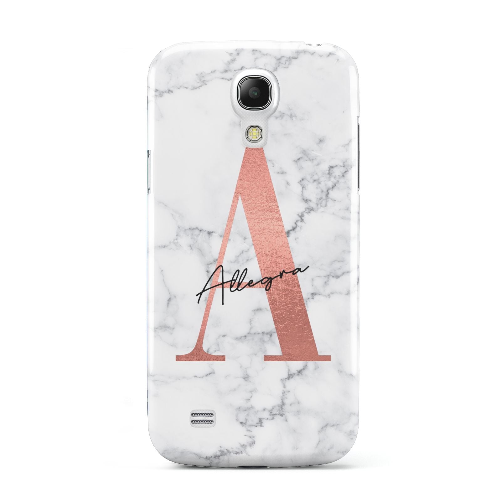 Personalised Signature Rose Gold Marble Samsung Galaxy S4 Mini Case