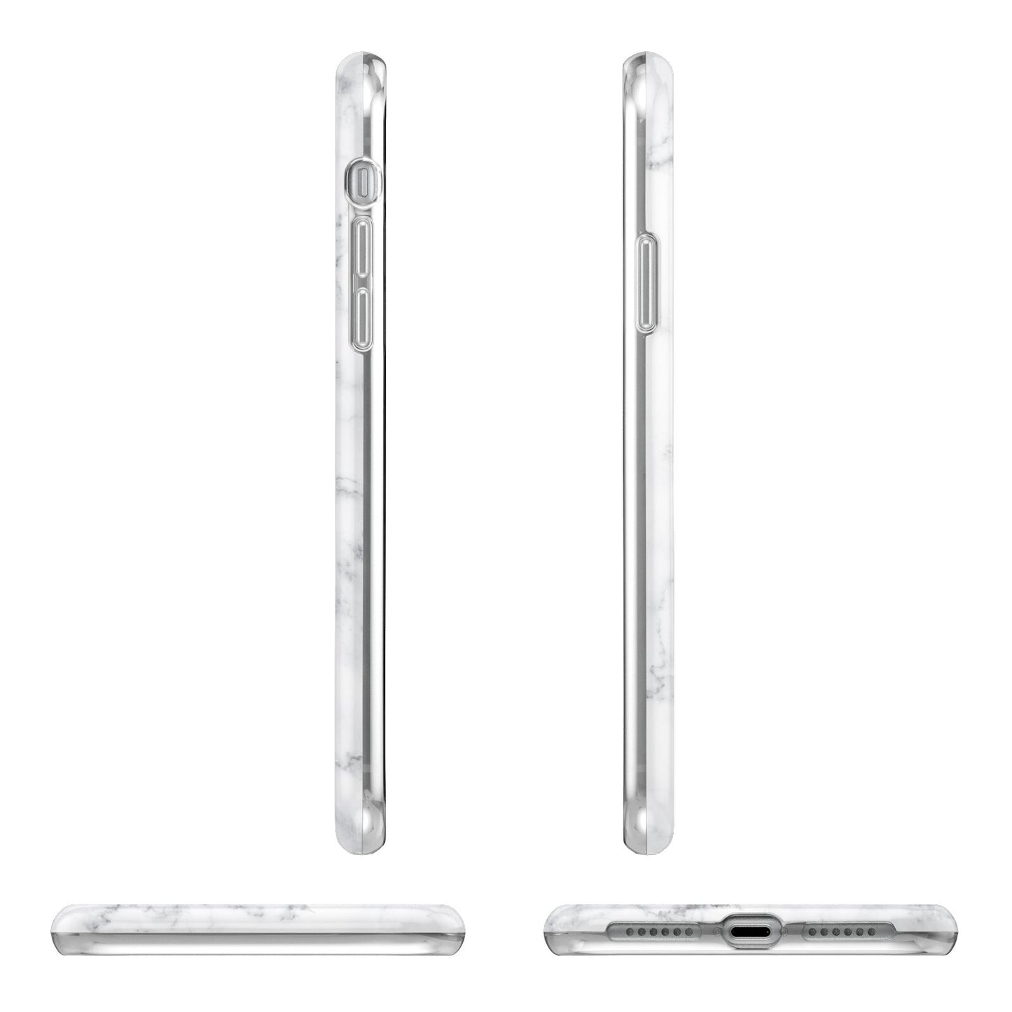 Personalised Signature Rose Gold Marble iPhone 11 Pro 3D Tough Case Angle Images