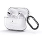 Personalised Signature Typography White AirPods Glitter Case 3rd Gen Side Image
