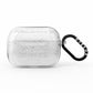 Personalised Signature Typography White AirPods Pro Glitter Case