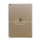Personalised Signature Typography White Apple iPad Gold Case