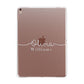 Personalised Signature Typography White Apple iPad Rose Gold Case
