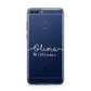 Personalised Signature Typography White Huawei P Smart Case