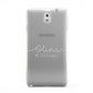 Personalised Signature Typography White Samsung Galaxy Note 3 Case