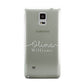 Personalised Signature Typography White Samsung Galaxy Note 4 Case