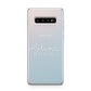 Personalised Signature Typography White Samsung Galaxy S10 Plus Case