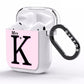 Personalised Single Initial AirPods Clear Case Side Image