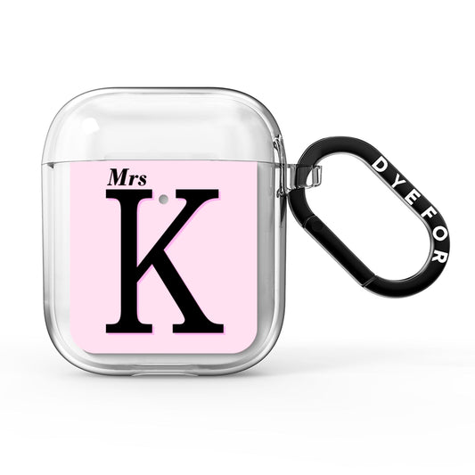 Personalised Single Initial AirPods Clear Case