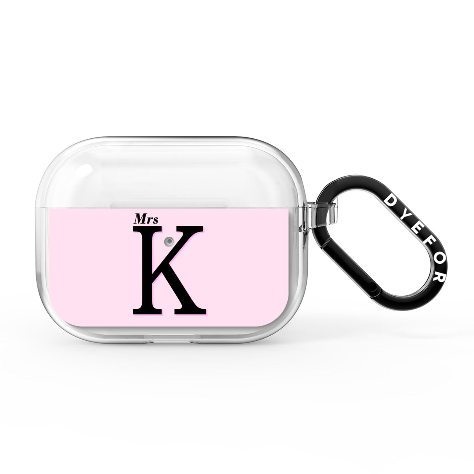 Personalised Single Initial AirPods Pro Clear Case