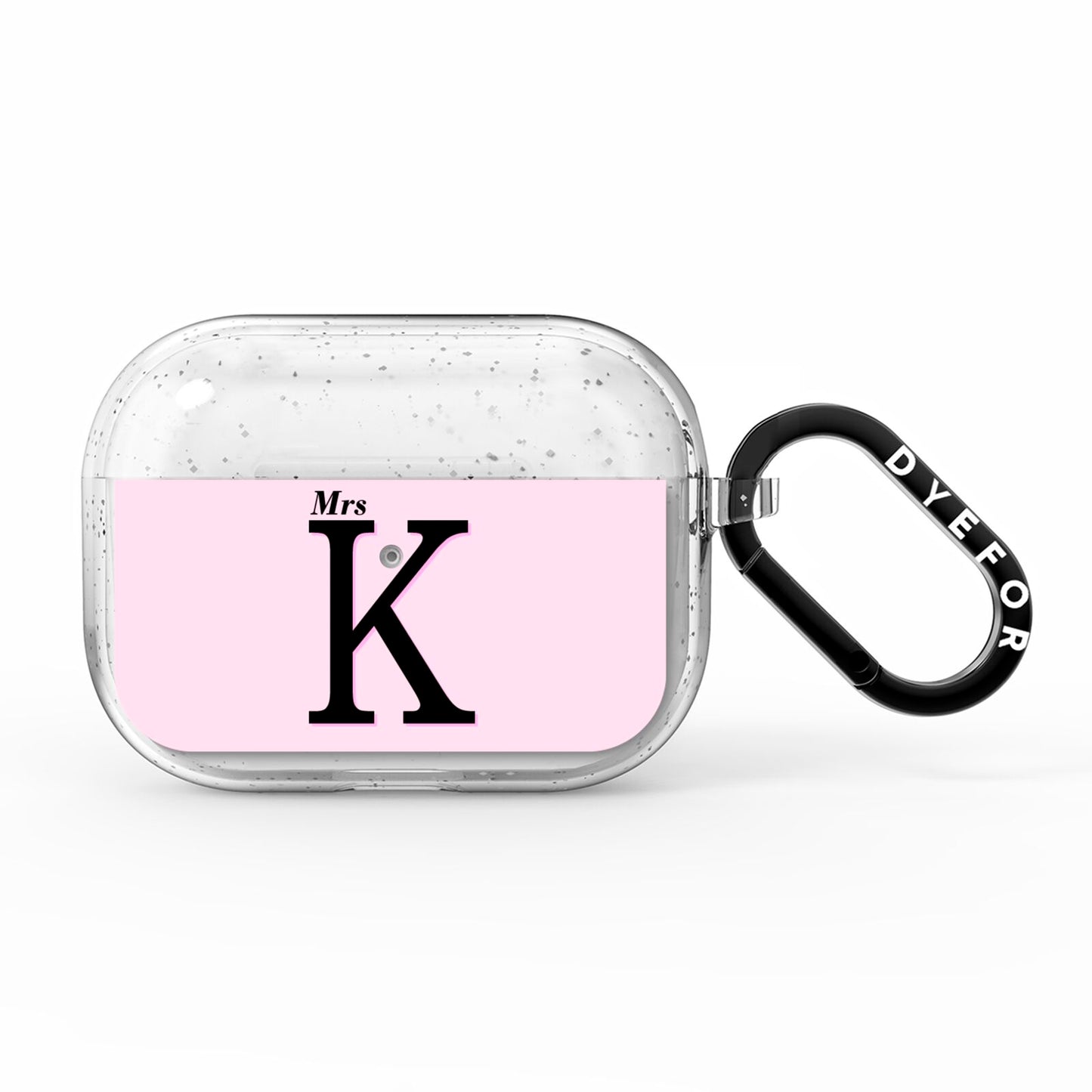 Personalised Single Initial AirPods Pro Glitter Case