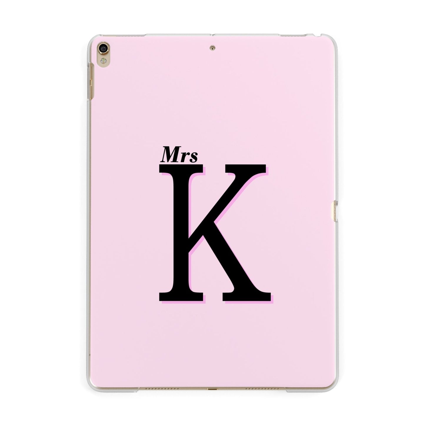 Personalised Single Initial Apple iPad Gold Case