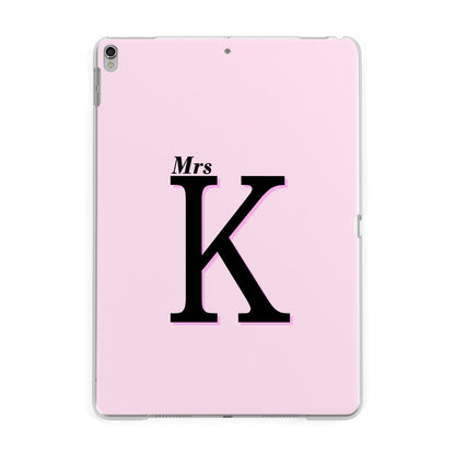 Personalised Single Initial Apple iPad Silver Case