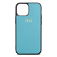 Personalised Sky Saffiano Leather iPhone 13 Mini Case