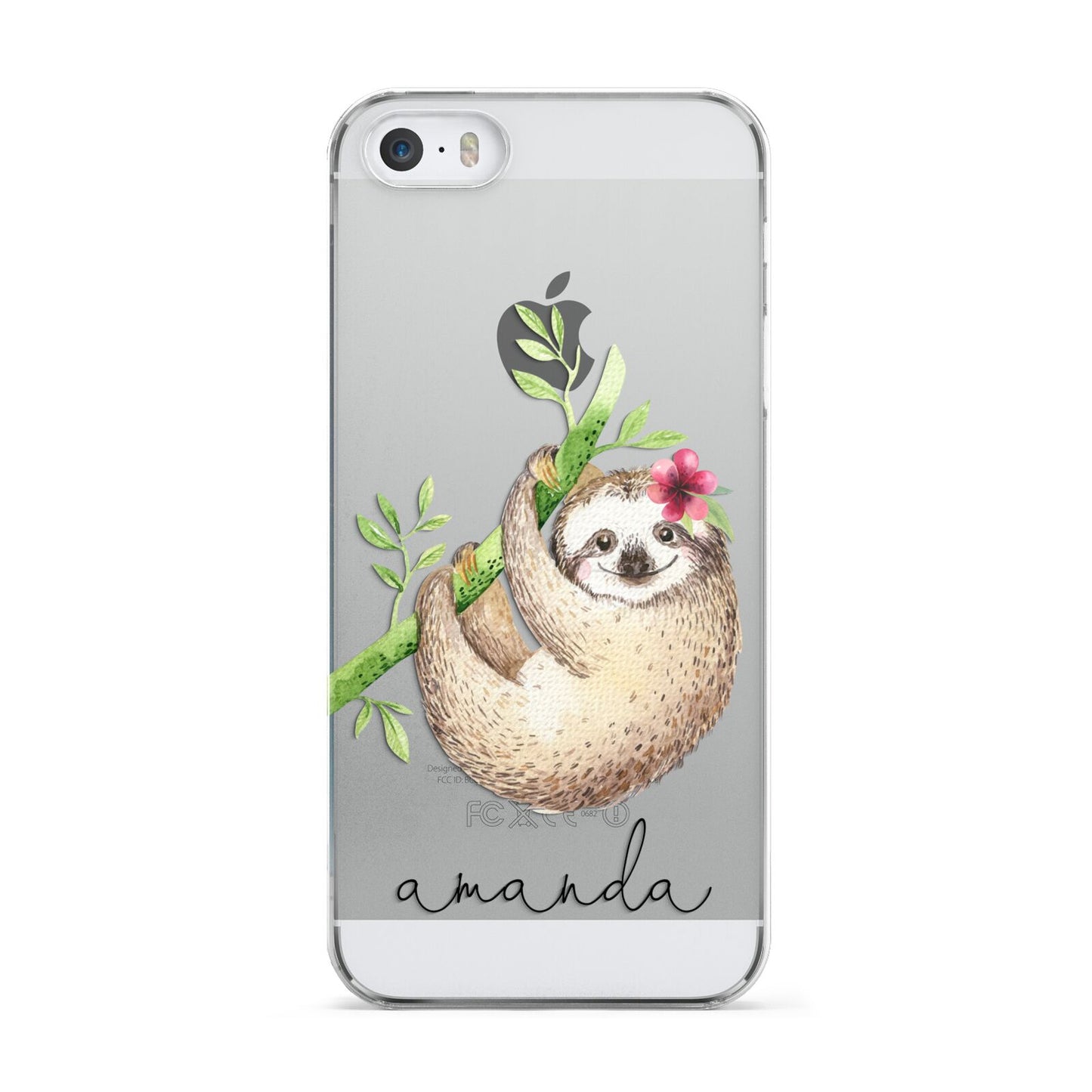 Personalised Sloth Apple iPhone 5 Case