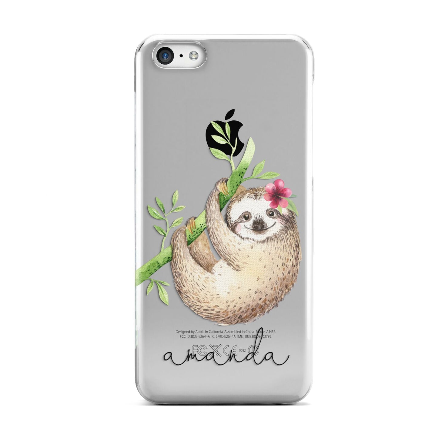 Personalised Sloth Apple iPhone 5c Case