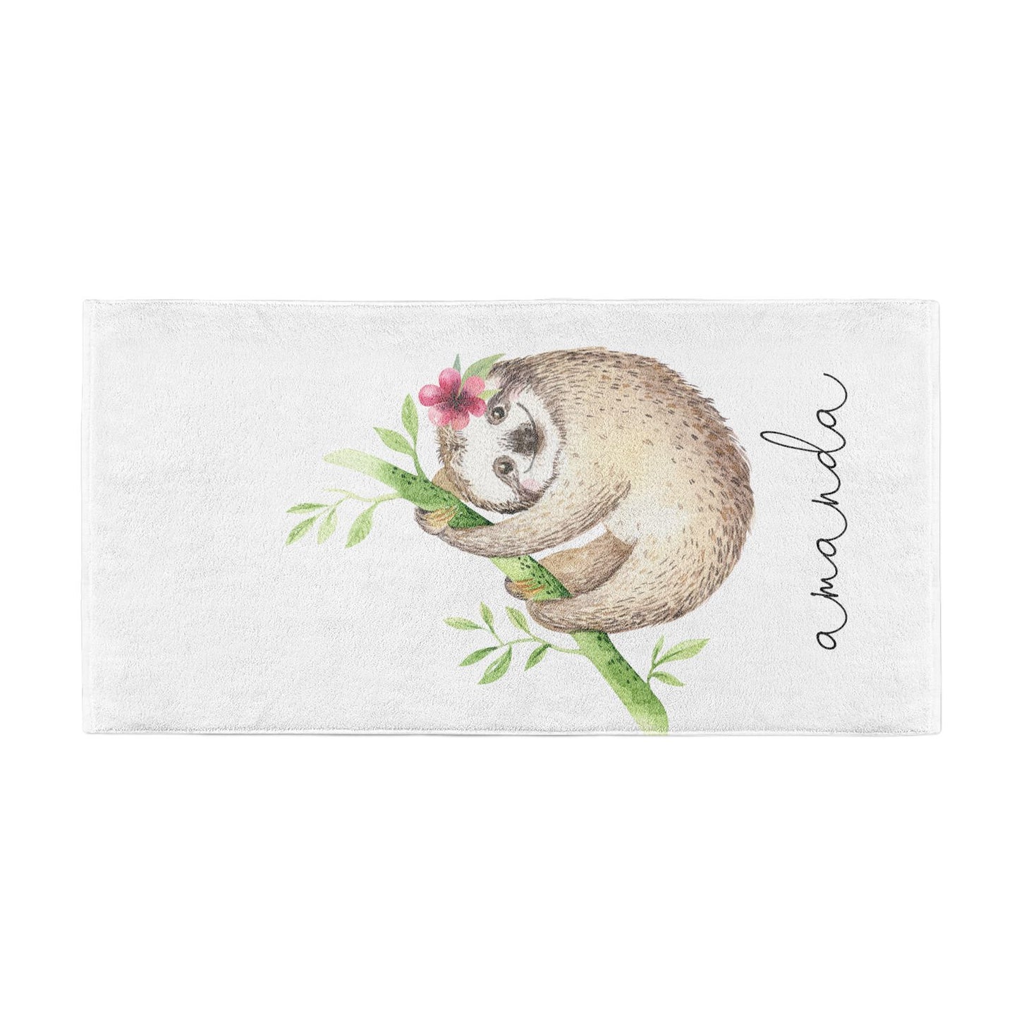 Personalised Sloth Beach Towel Alternative Image
