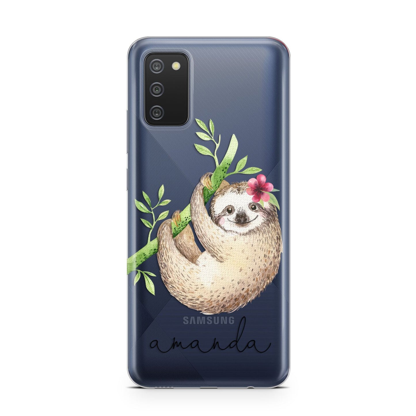 Personalised Sloth Samsung A02s Case