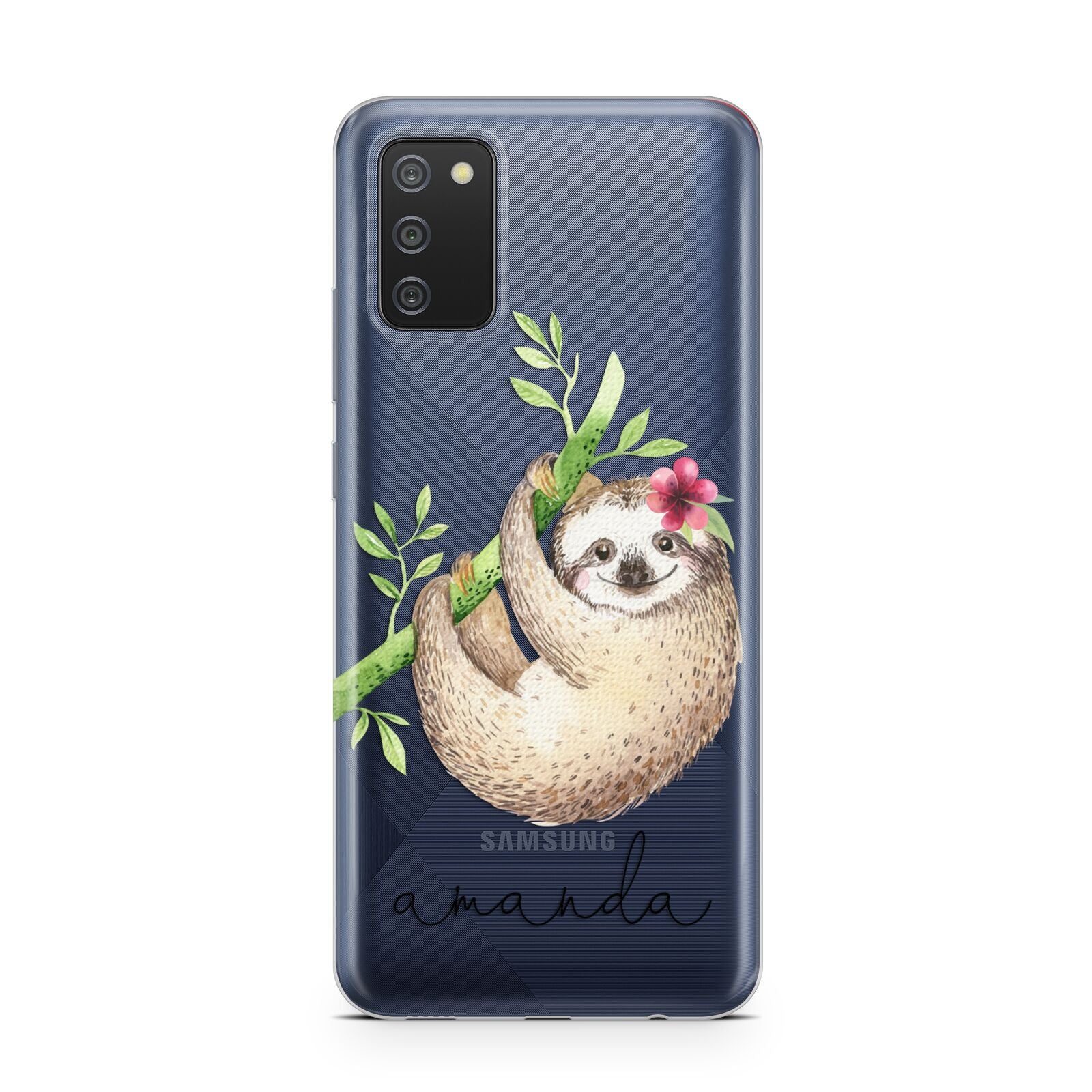 Personalised Sloth Samsung A02s Case