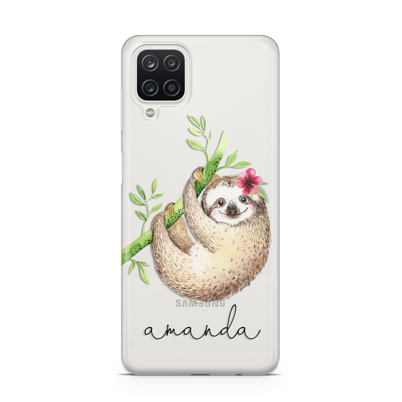 Personalised Sloth Samsung A12 Case