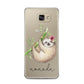 Personalised Sloth Samsung Galaxy A5 2016 Case on gold phone