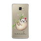 Personalised Sloth Samsung Galaxy A5 2016 Case on gold phone