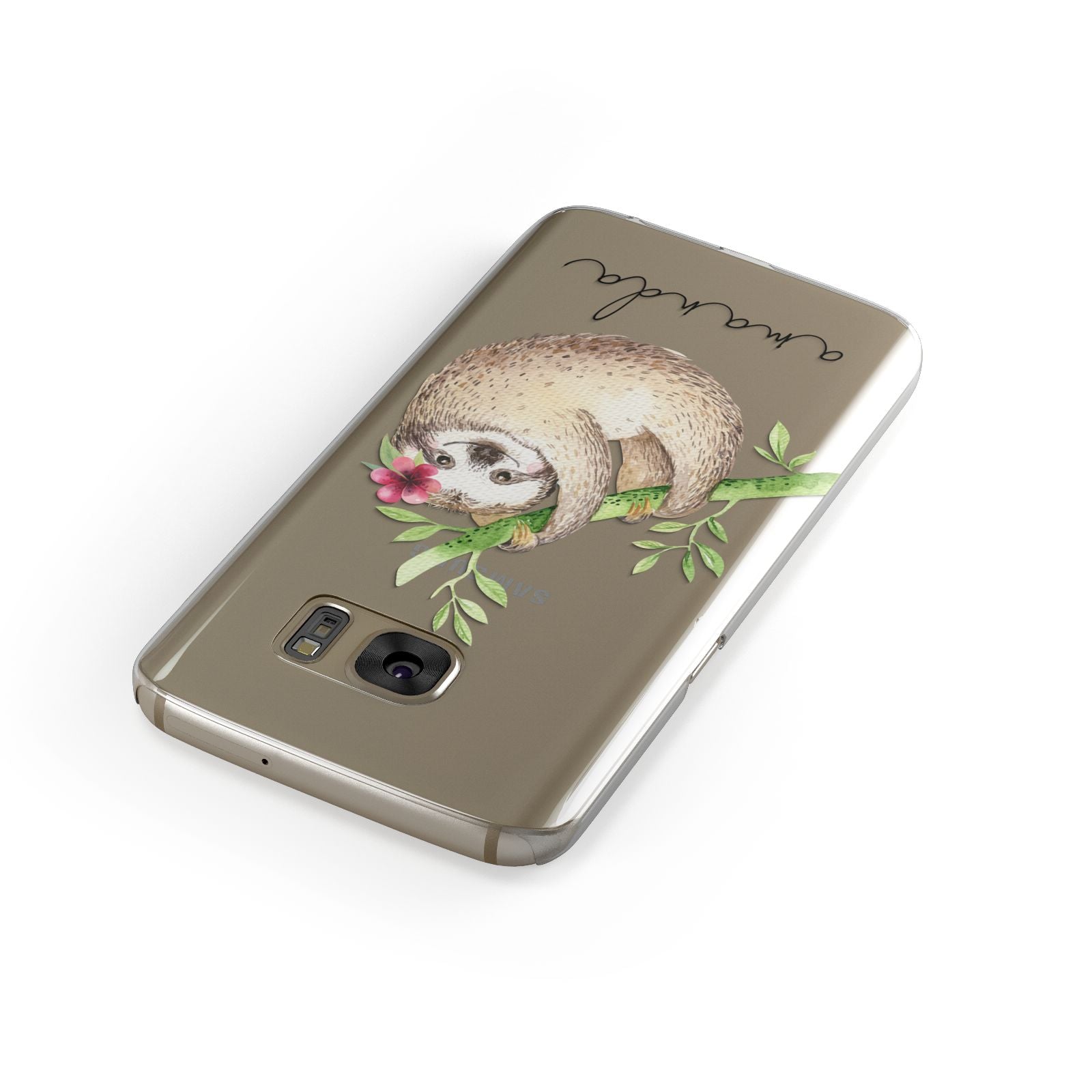 Personalised Sloth Samsung Galaxy Case Front Close Up