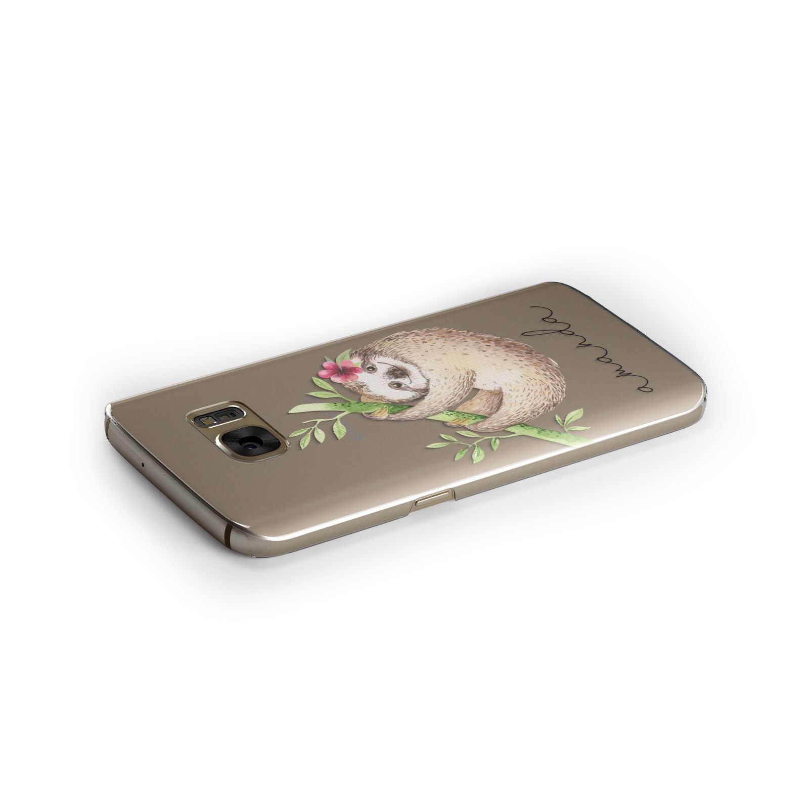 Personalised Sloth Samsung Galaxy Case Side Close Up