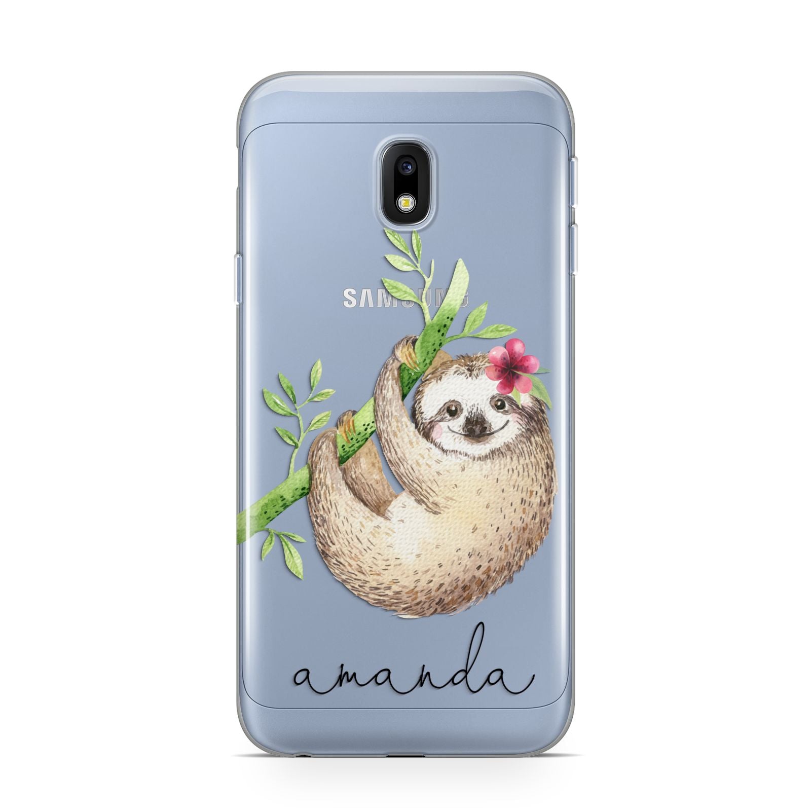 Personalised Sloth Samsung Galaxy J3 2017 Case