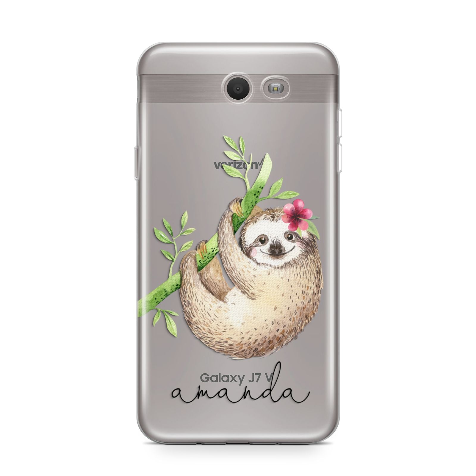 Personalised Sloth Samsung Galaxy J7 2017 Case