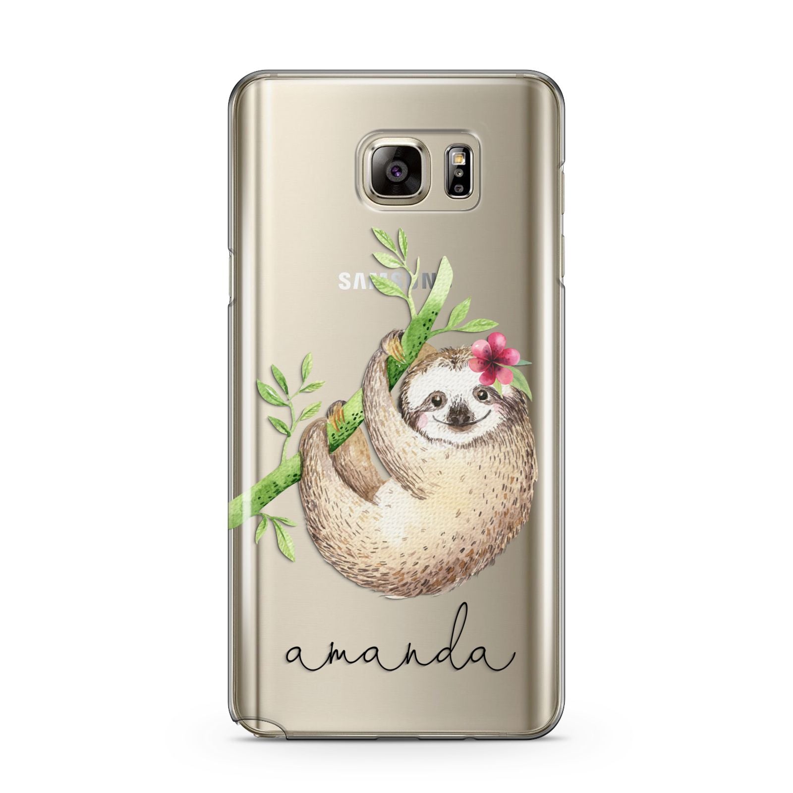 Personalised Sloth Samsung Galaxy Note 5 Case