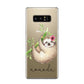 Personalised Sloth Samsung Galaxy Note 8 Case